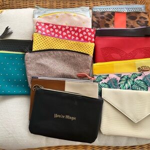 Ipsy Cosmetic Bags Collection - Vibrant and Chic 15 total